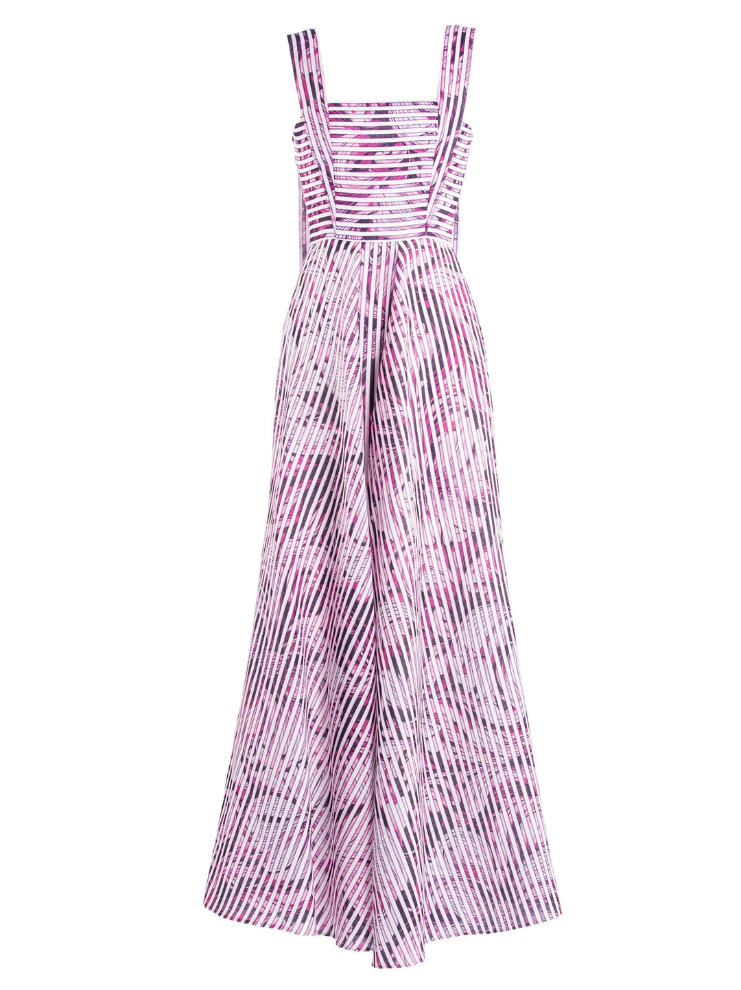 MULTI LINEN PRINTED DRESS