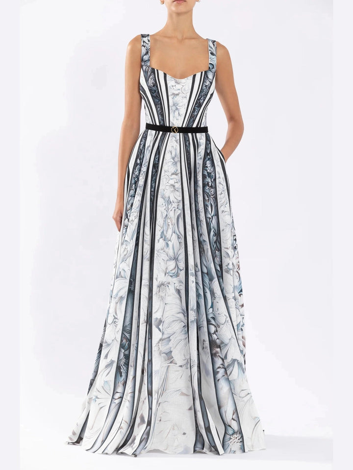B/W LINEN PRINTED
DRESS