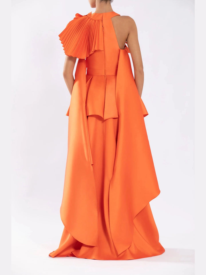 Tangerine Mikado Jumpsuit