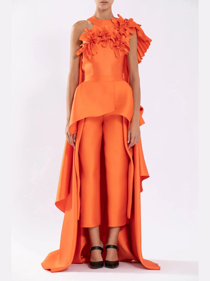 Tangerine Mikado Jumpsuit