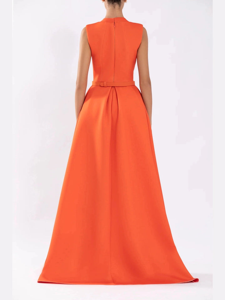 Tangerine Neprene High Low Dress