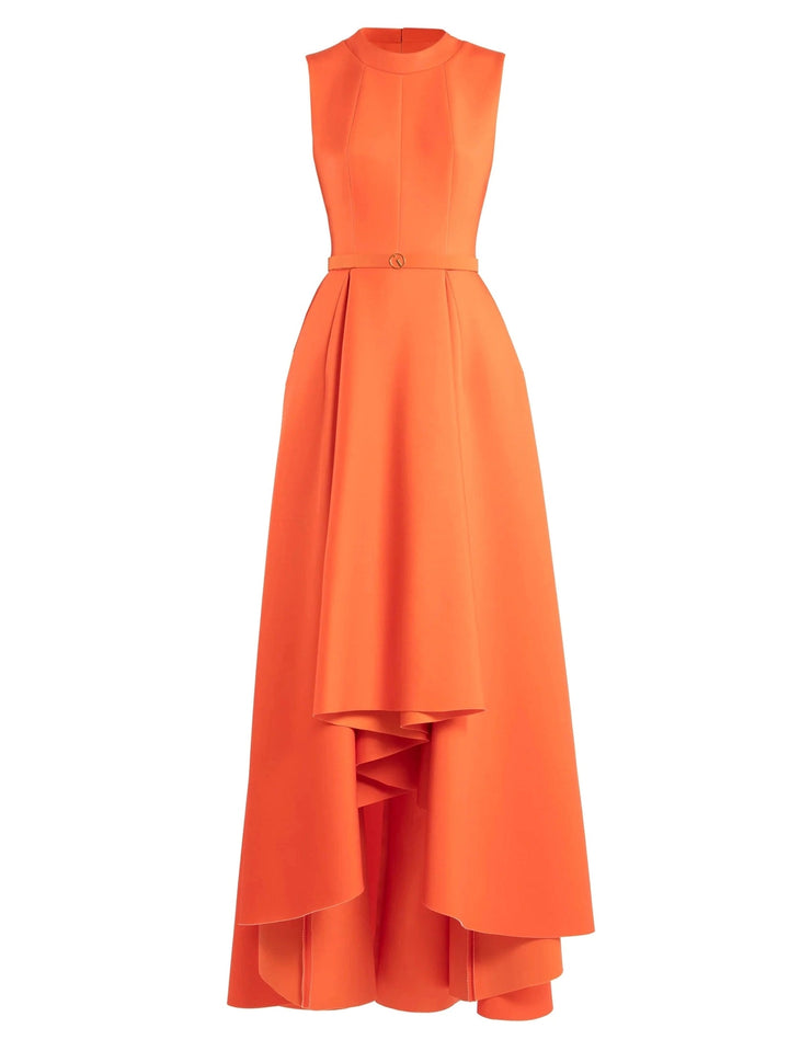 Tangerine Neprene High Low Dress