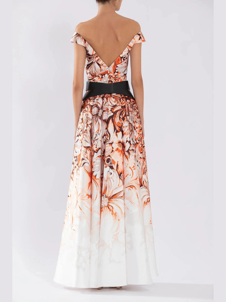 Mikado Printed Dress