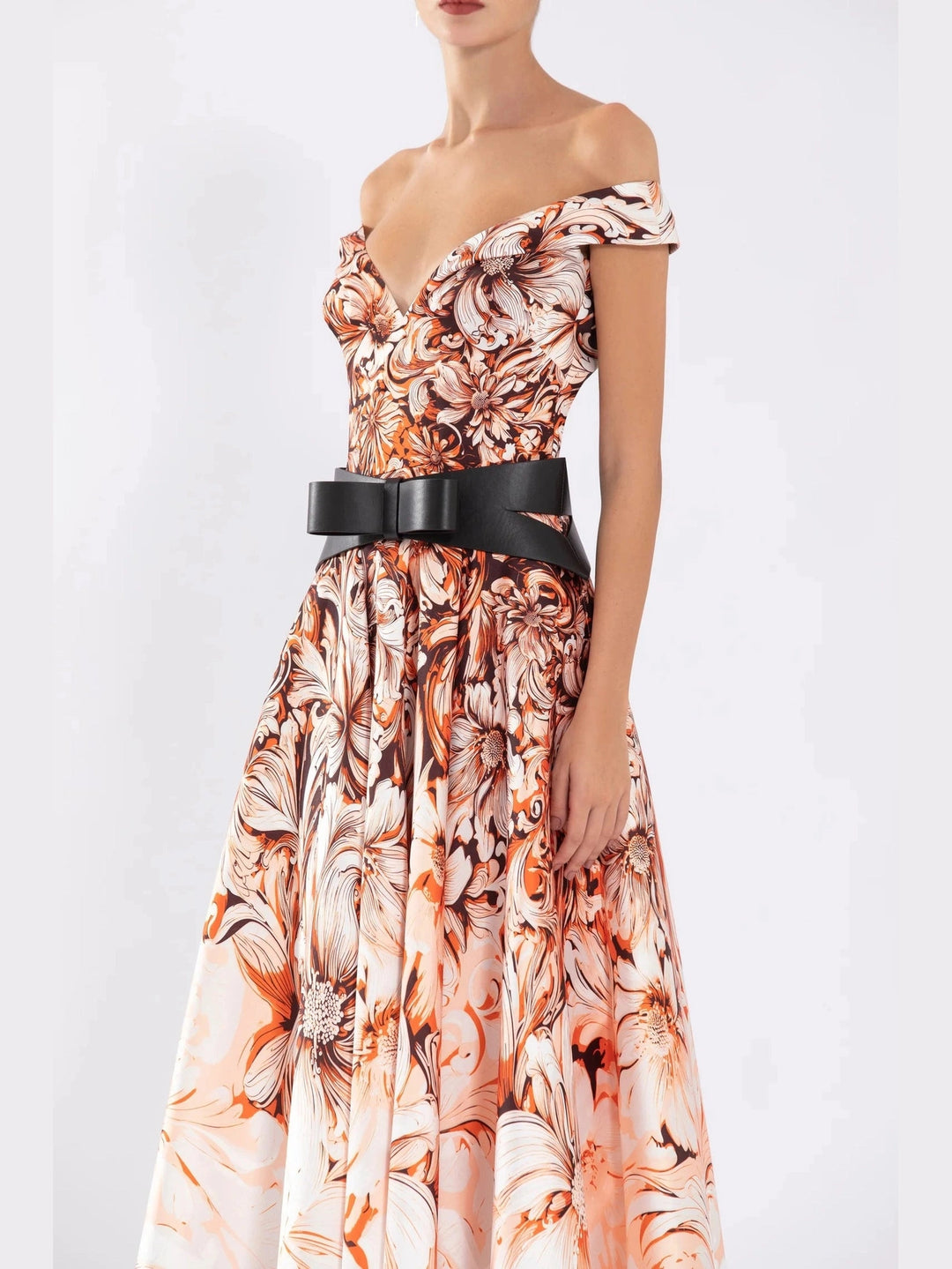 Mikado Printed Dress