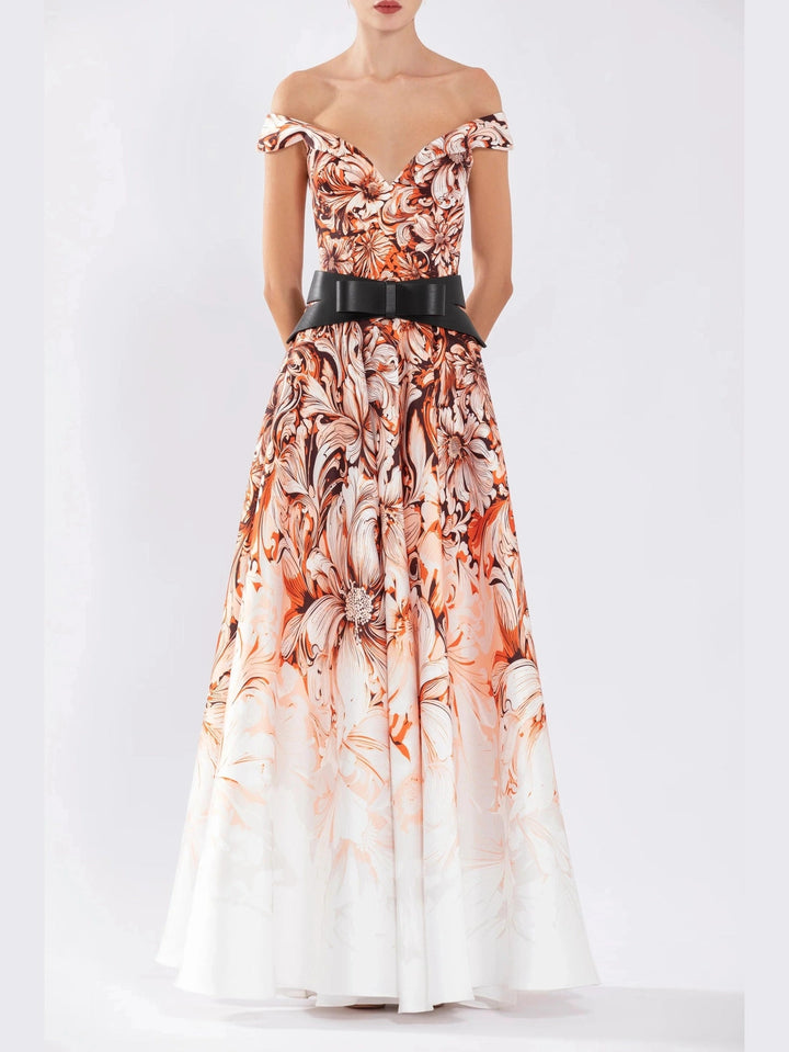 Mikado Printed Dress