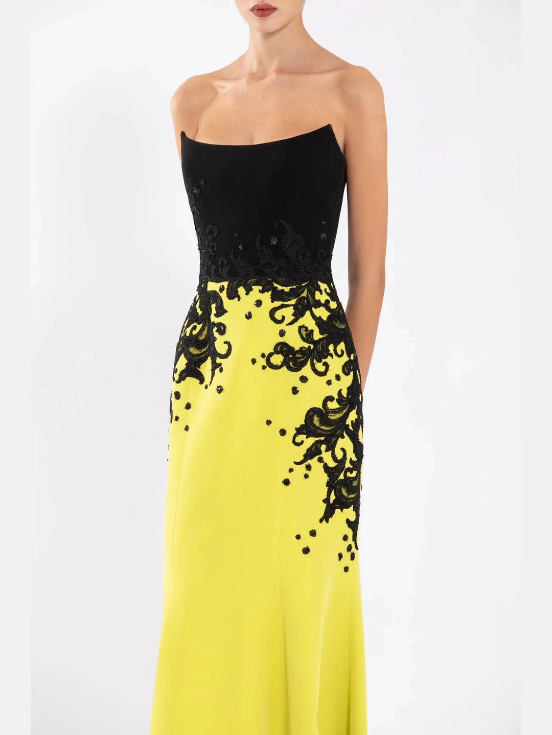 Crepe Top with Lime Green Mermaid Skirt
