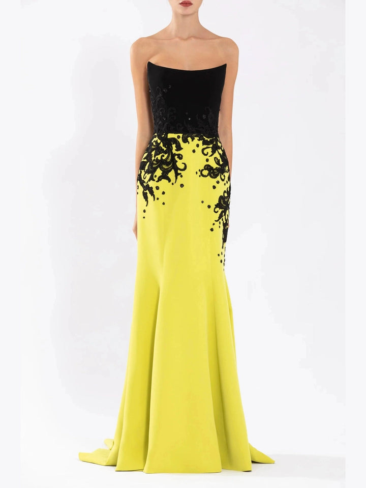 Crepe Top with Lime Green Mermaid Skirt