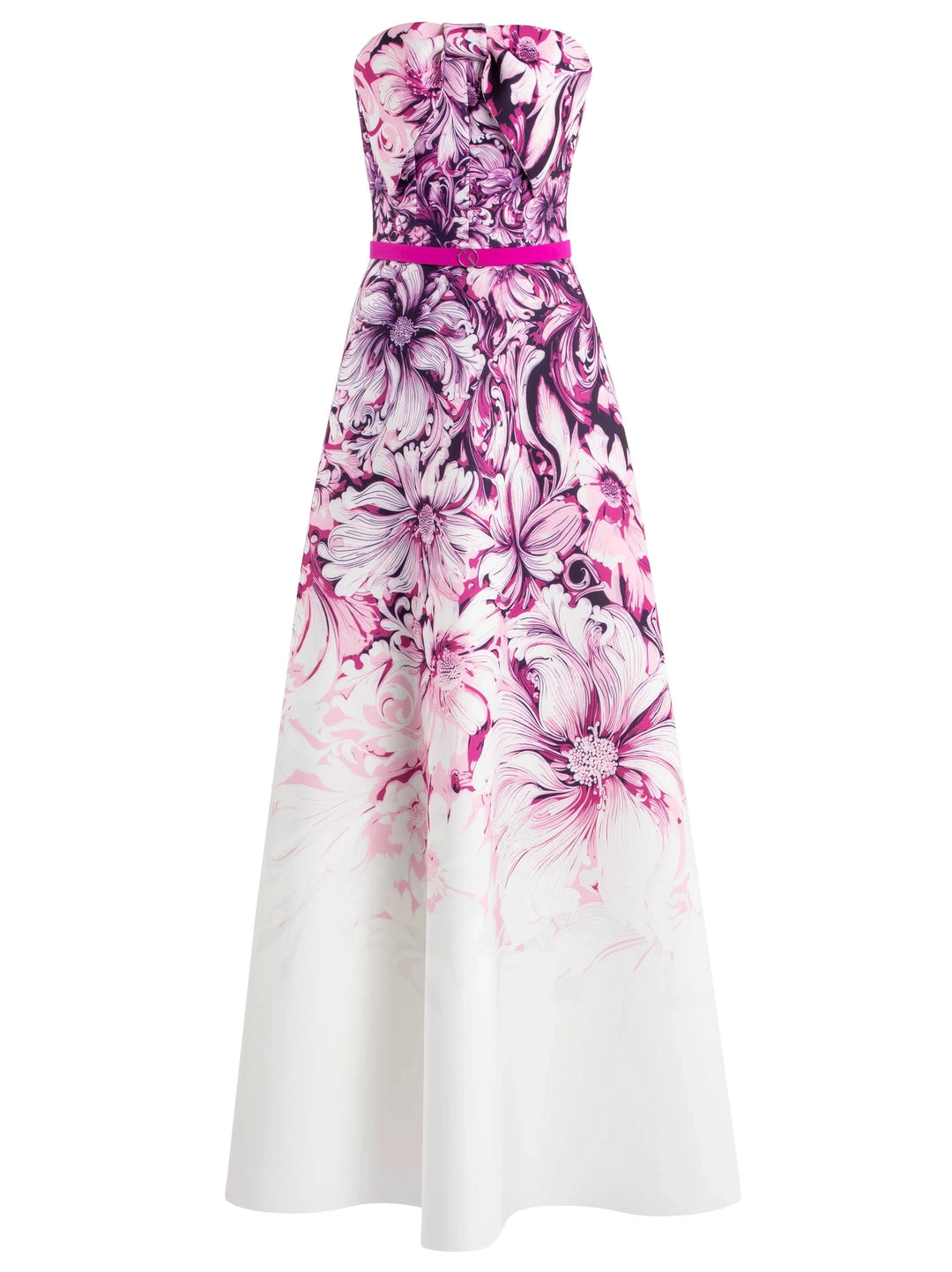 Magenta Neoprene Printed Dress
