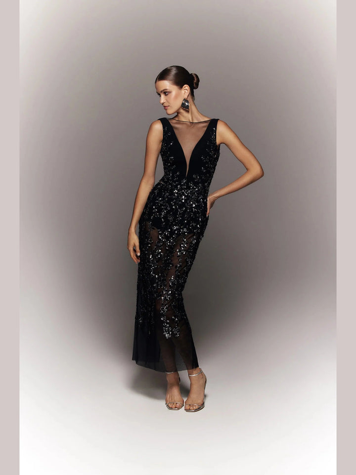 TULLE BEADED DRESS