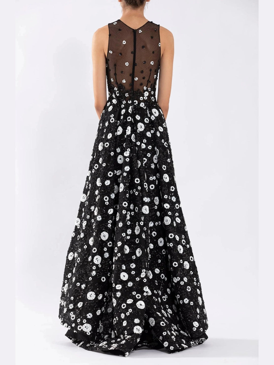 TULLE BEADED HIGH LOW  
DRESS
