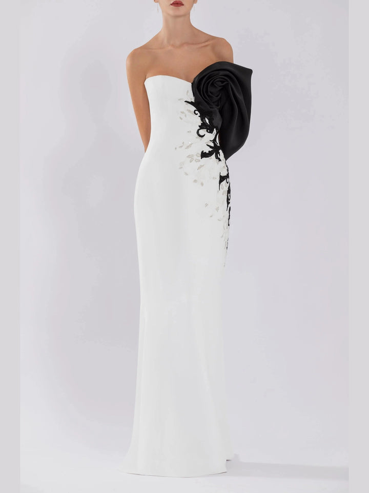 CREPE BEADED DRESS