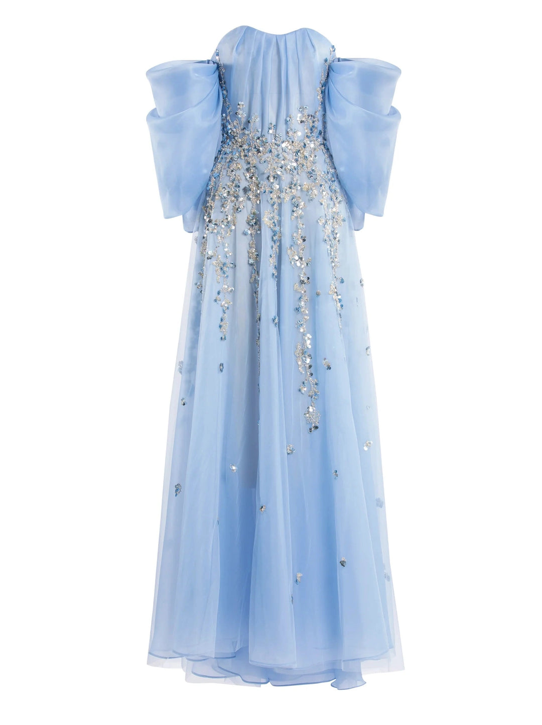 BLUE ORGANZA DRESS