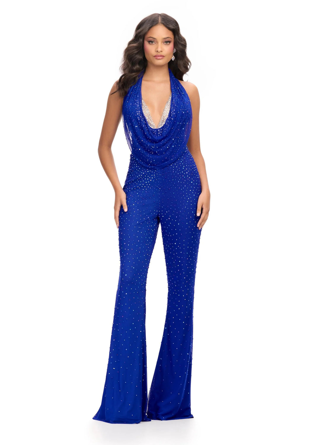 Halter Neck Beaded Jumpsuit