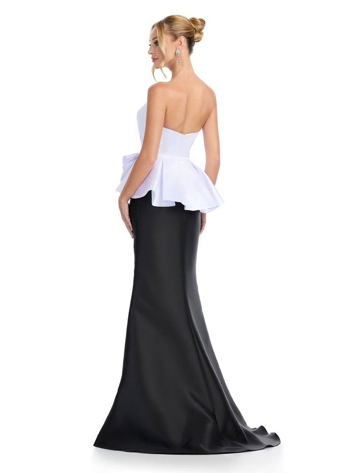 Fit & Flare Mikado Gown with Strapless Neckline