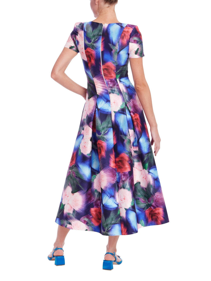 Short Sleeve Fit & Flare Midi Dress