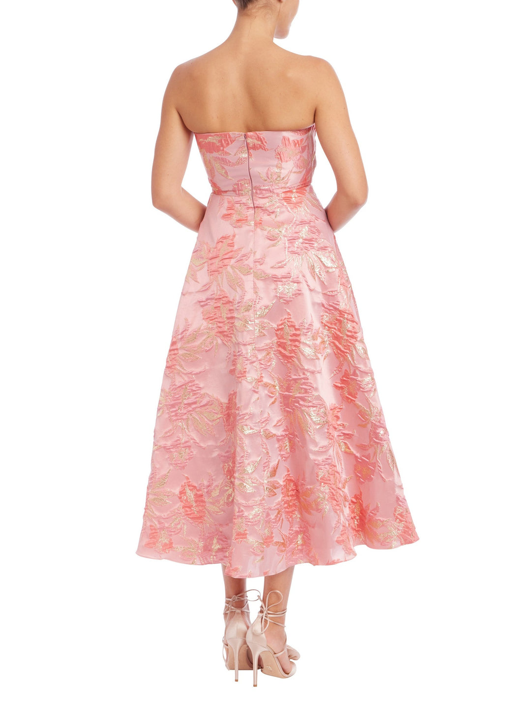 Strapless Fit and Flare Midi Dress