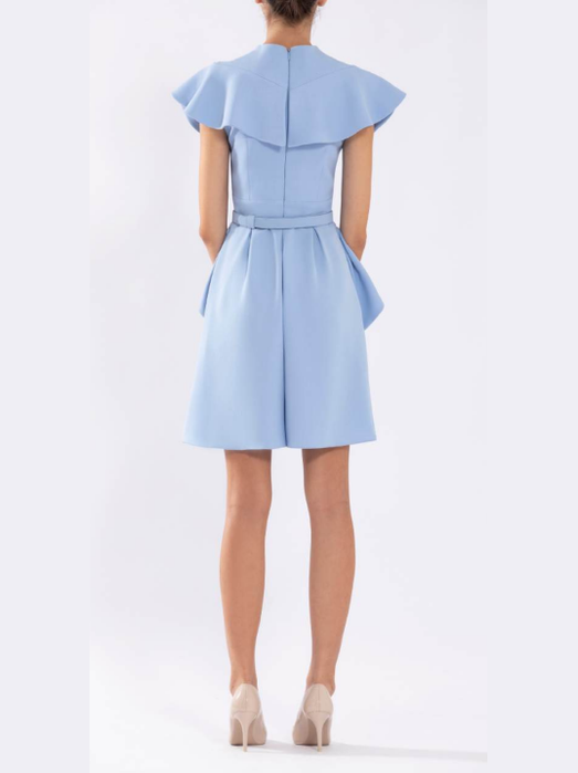 Crepe Jumpsuit with Pleated Shorts
