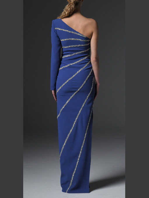 Crystal Embellished Asymmetric Dress
