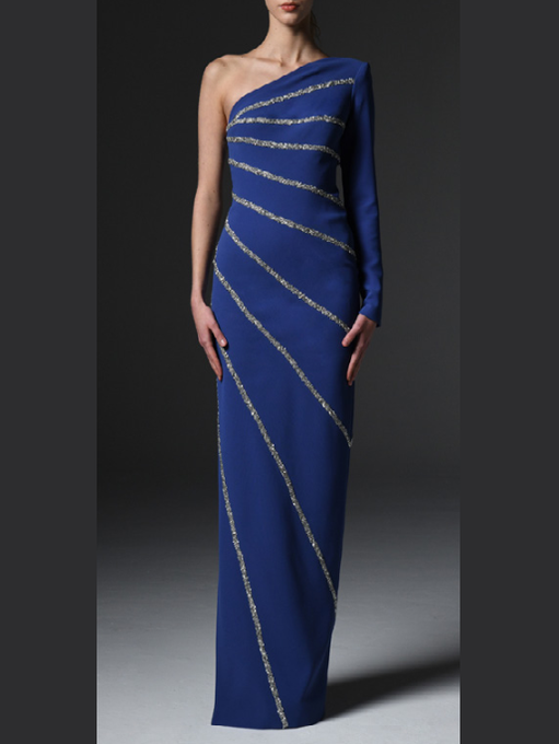 Crystal Embellished Asymmetric Dress