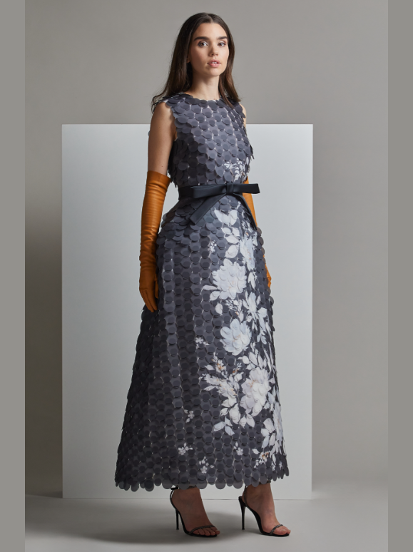 Floral Printed RAIKO Evening Dress