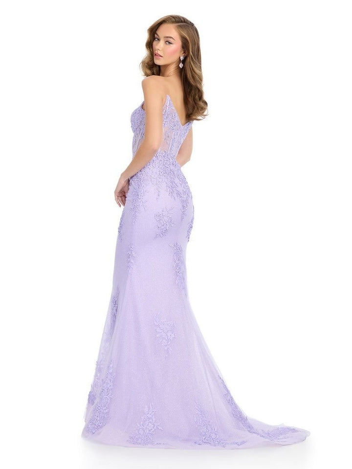 Fitted Strapless Gown with Corset Bustier