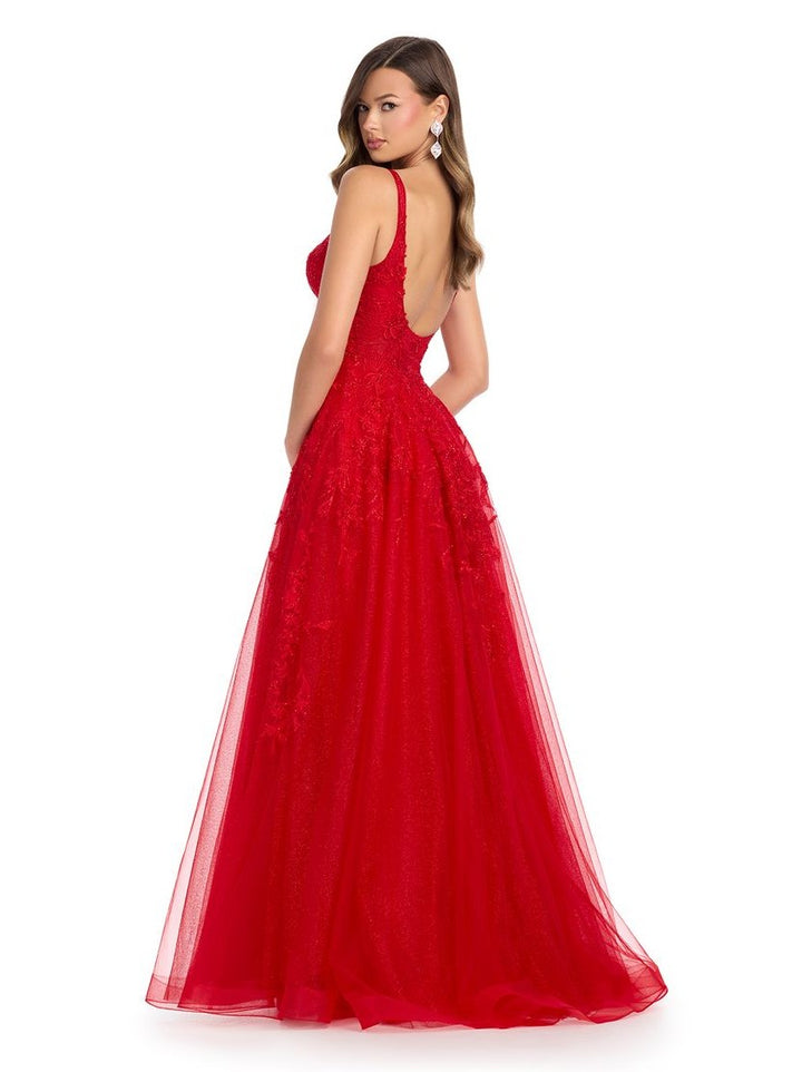 Tulle Ball Gown with Emboridered Applique