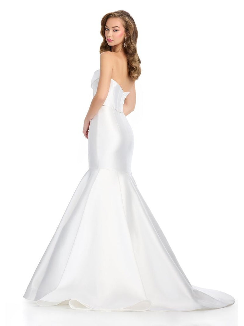 Two-Piece Strapless Mikado Gown
