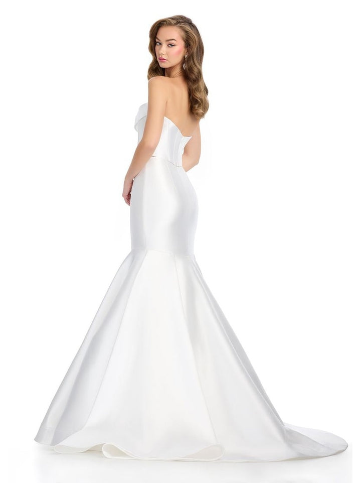 Two-Piece Strapless Mikado Gown