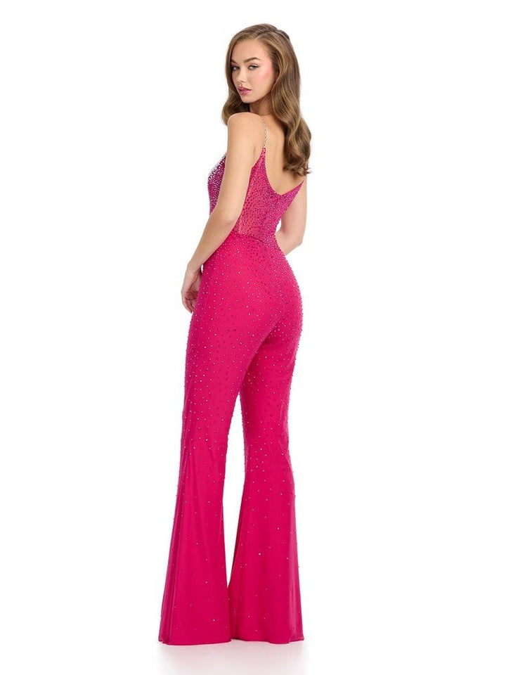 Corset Bustier Jumpsuit with Press on Stones
