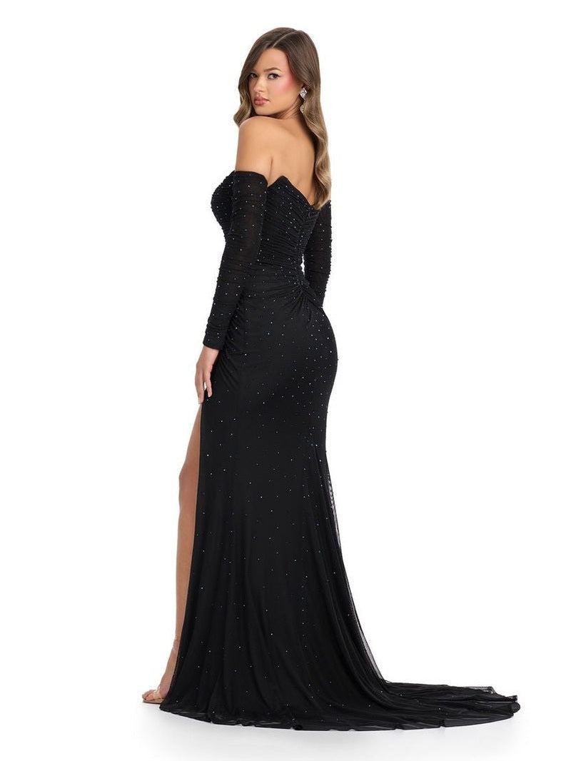 Strapless Gown with Gloves & Press on Stones