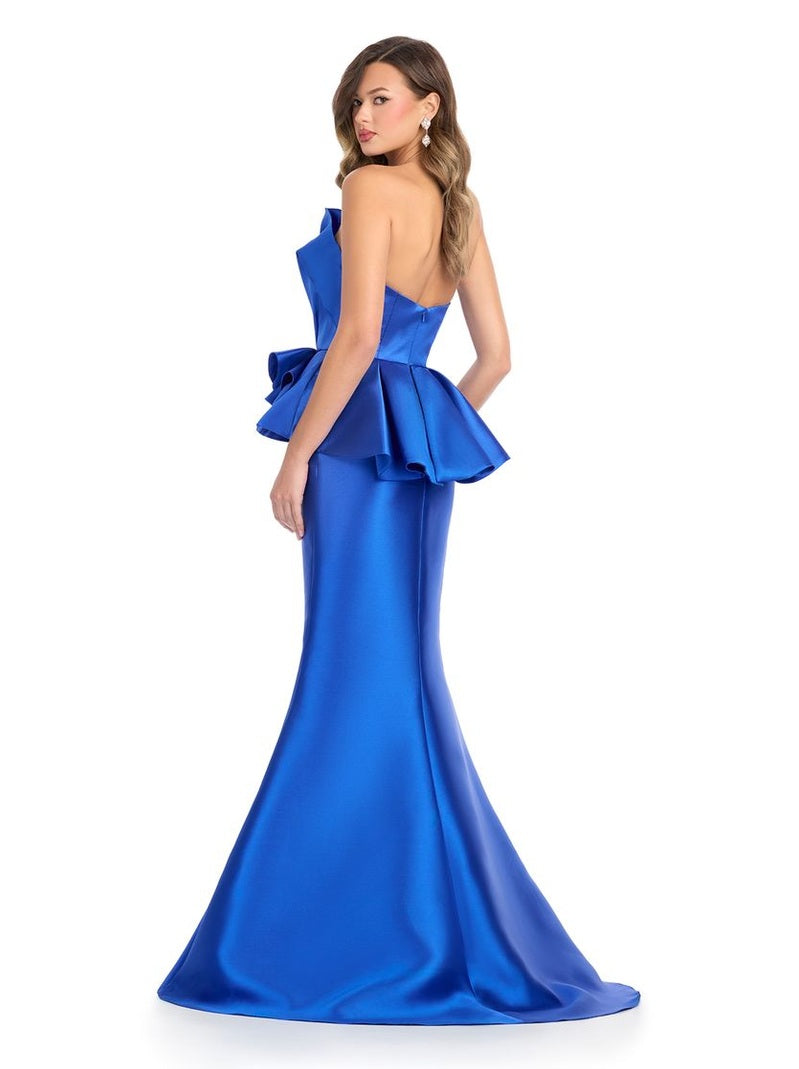 Fit & Flare Mikado Gown with Strapless Neckline