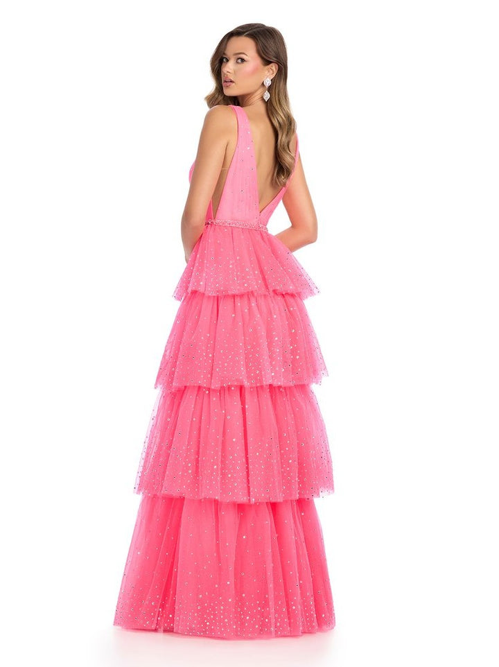 A-Line Tulle Gown with Press On Stones