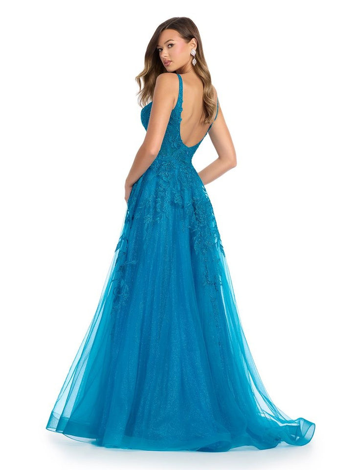 Tulle Ball Gown with Emboridered Applique
