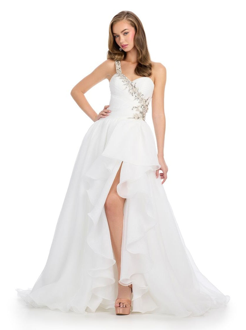 Organza Ball Gown with Beaded Accents