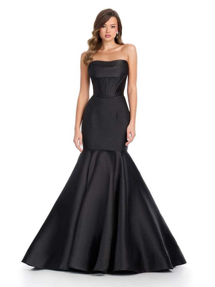 Two-Piece Strapless Mikado Gown