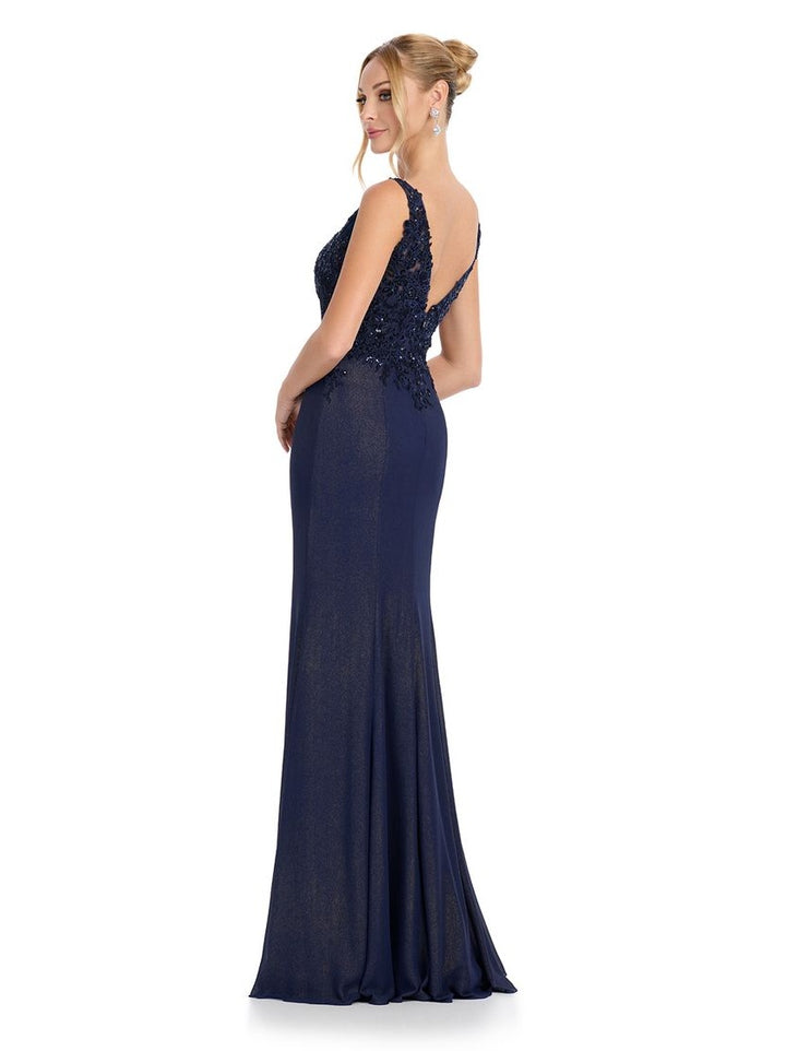Chiffon Gown with Sheer Cape