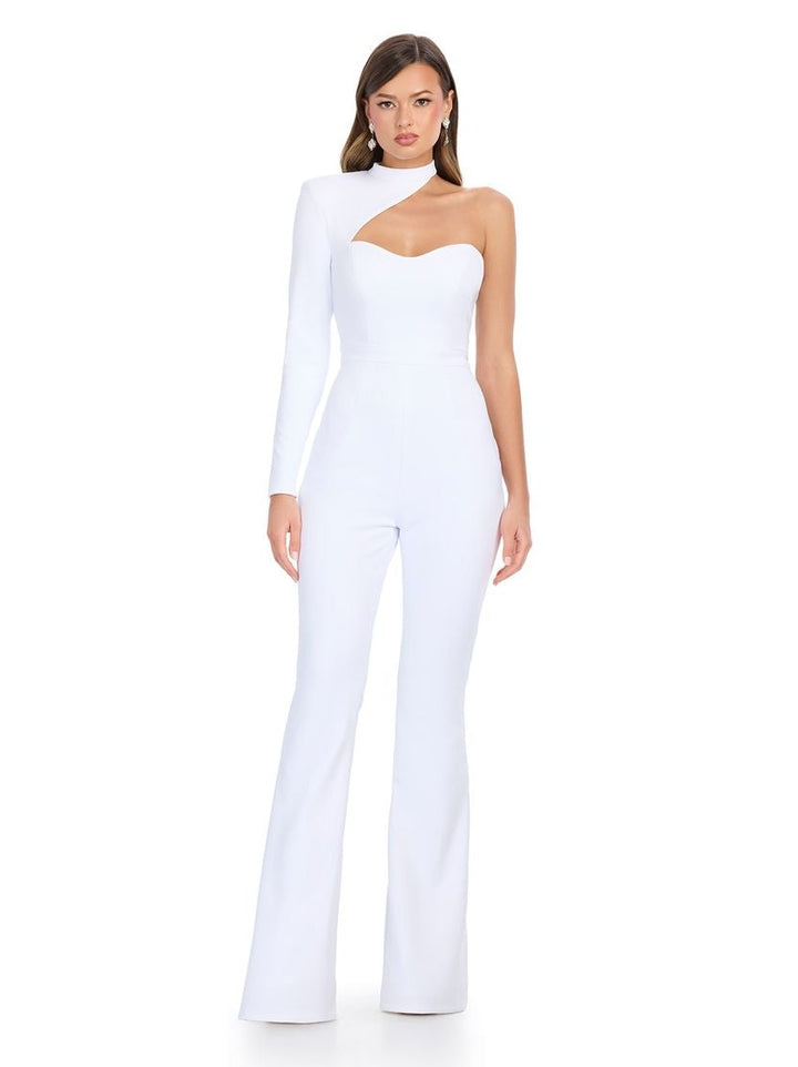 Scuba Jumpusit with One Sleeve & High Neckline