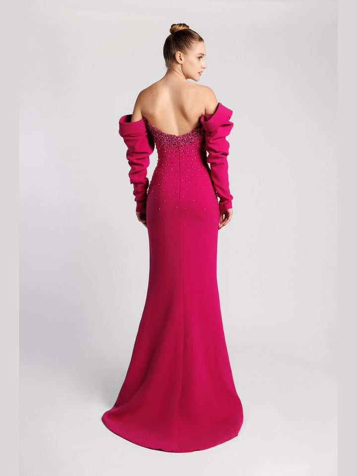 Mermaid Dress with Beaded Sweetheart Neckline