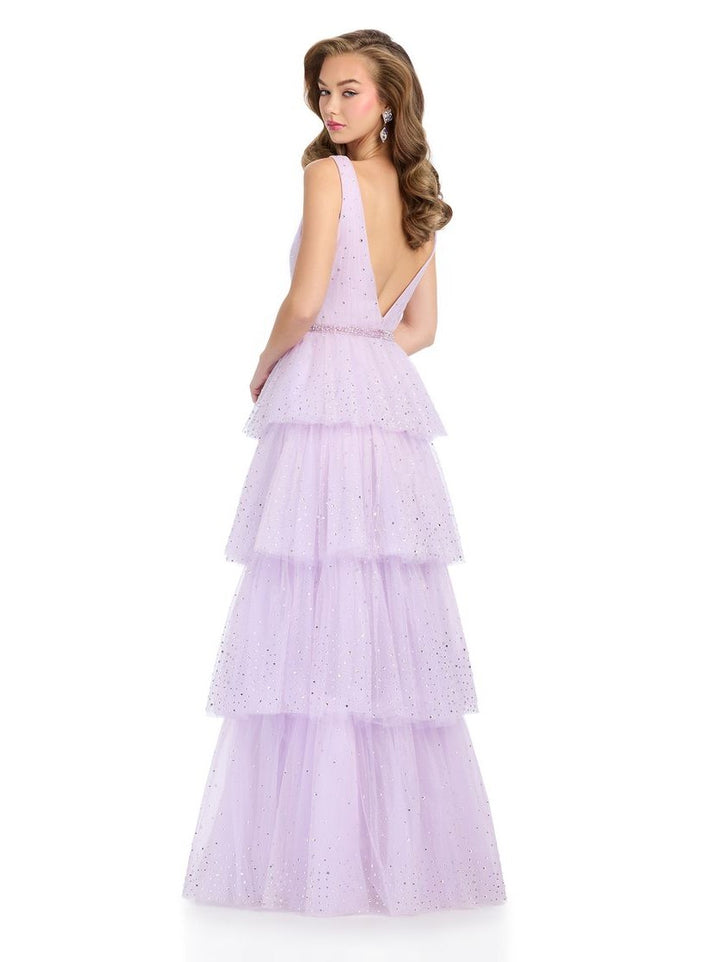 A-Line Tulle Gown with Press On Stones