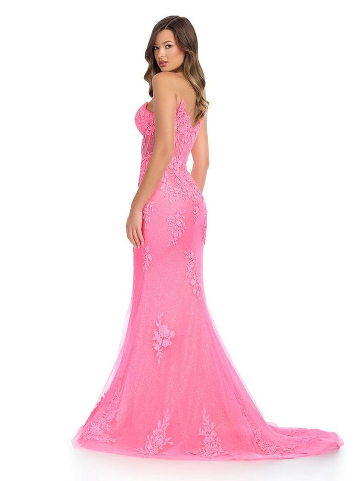 Fitted Strapless Gown with Corset Bustier