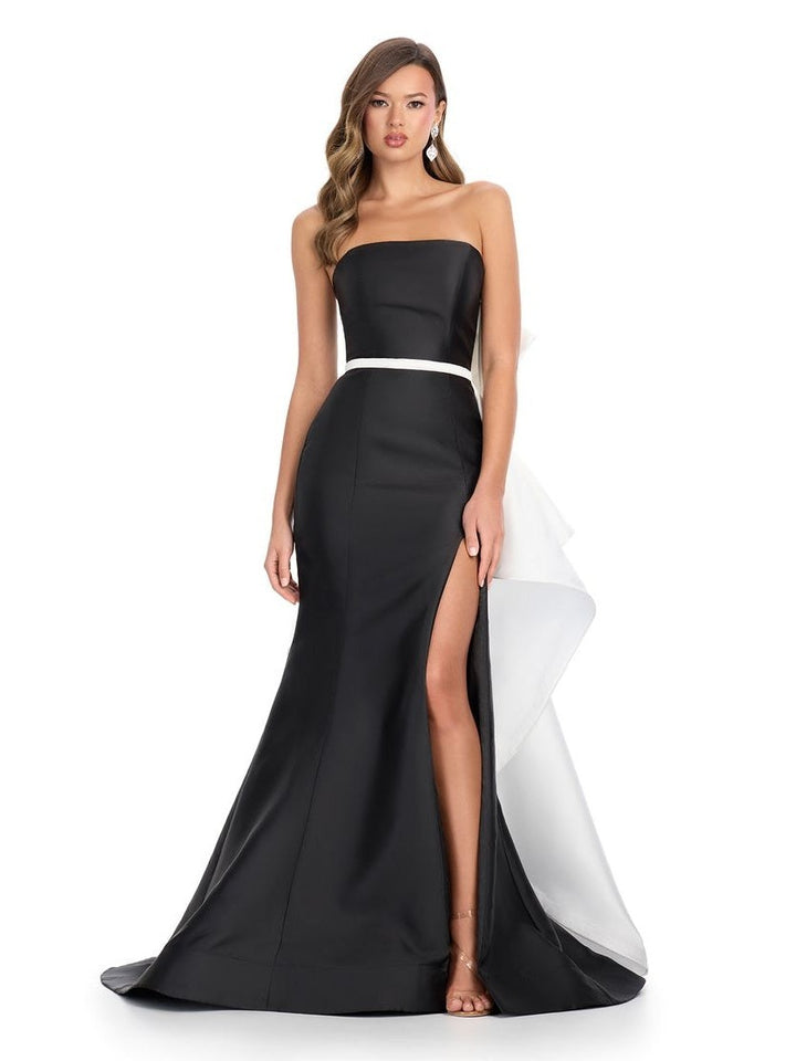 Mikado Strapless Gown with Bow