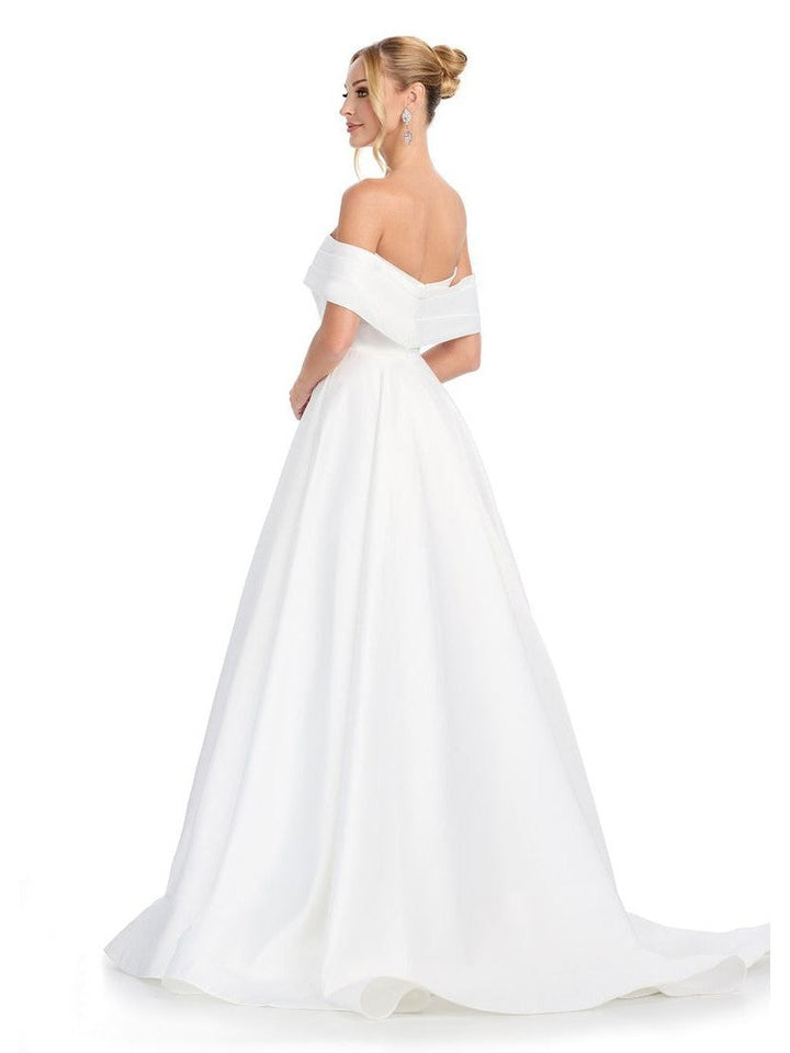 Mikado Ball Gown with Flower Accent
