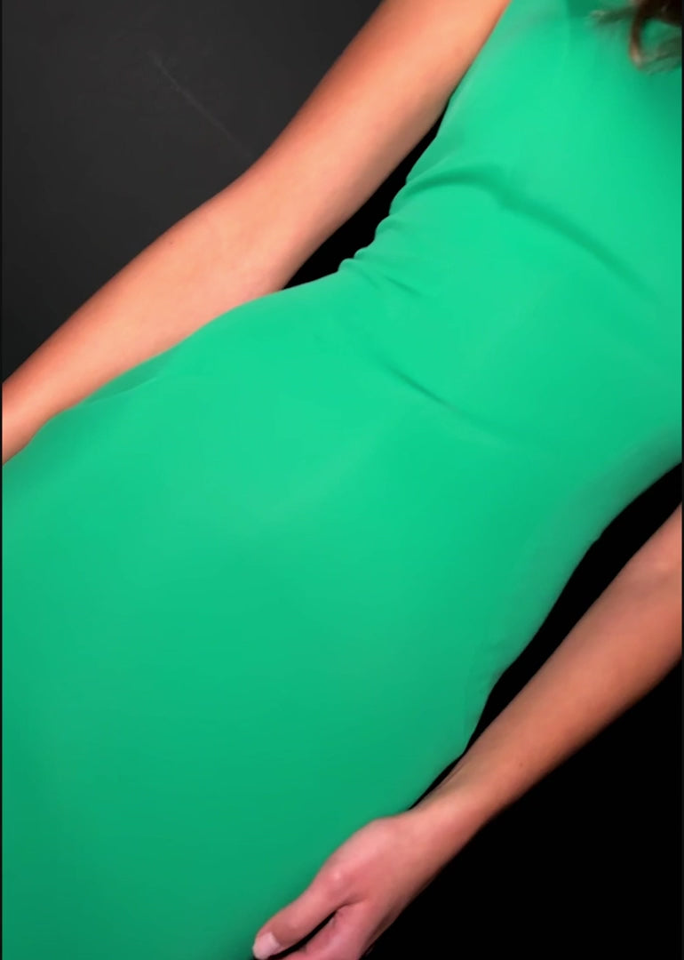 High Neck Cocktail Dress with Cut Out
