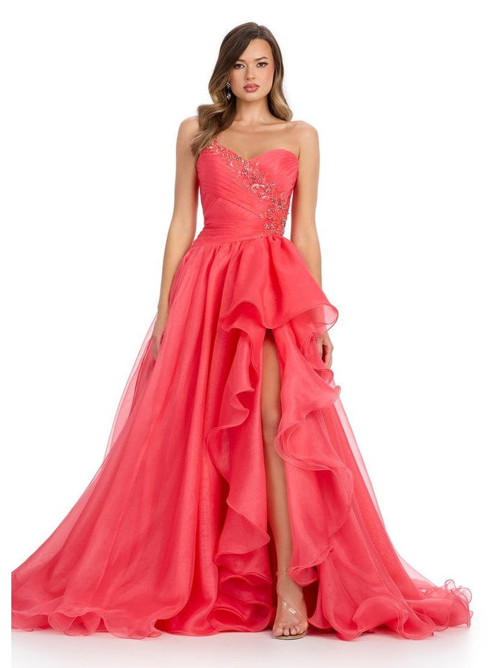 Organza Ball Gown with Beaded Accents