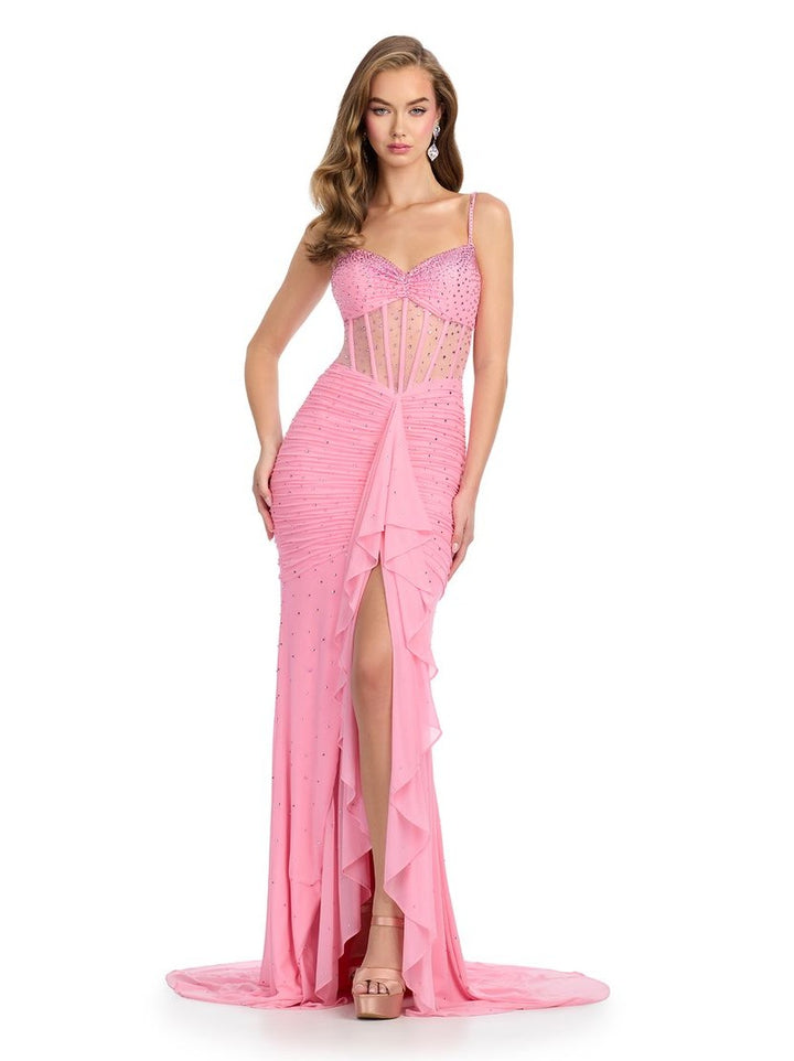 Corset Bustier Gown with Press on Stones
