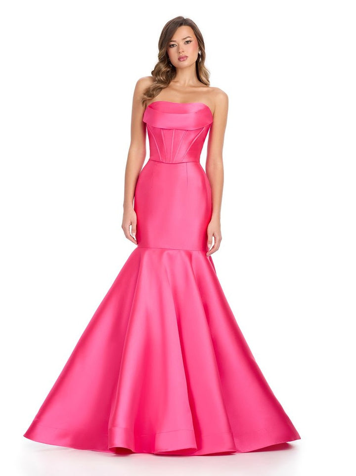 Two-Piece Strapless Mikado Gown