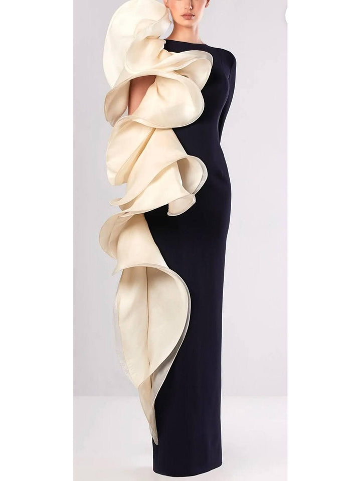 Sculpted Organza Crepe Gown