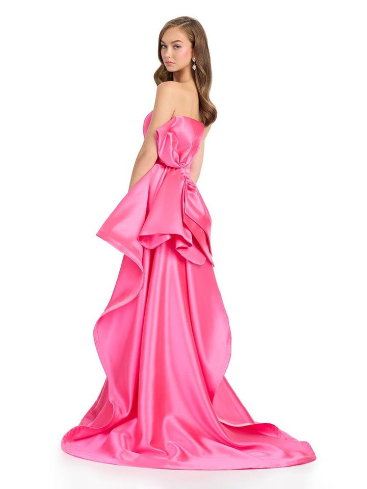 Mikado Strapless Gown with Bow