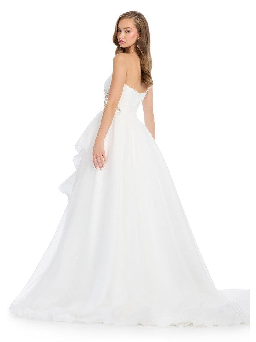 Organza Ball Gown with Beaded Accents